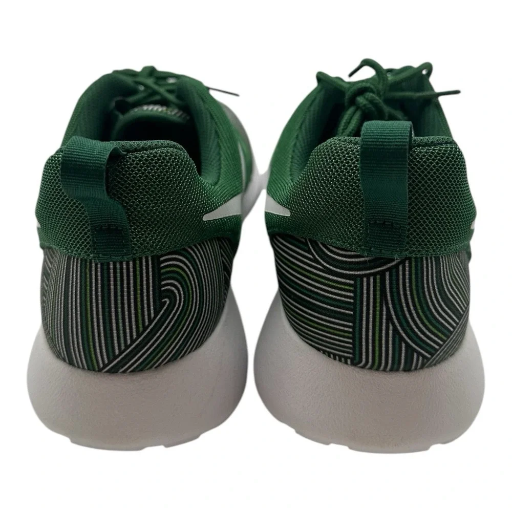 Nike Roshe One‎ Print Running Shoes Mens 9 Gorge Green/White Striped 655206-313
